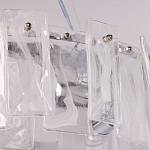 Люстра круглая с подвесными прямоугольными пластинами из стекла Glacier Panels варинант исполнения - 4 | Loft Concept в Брянске