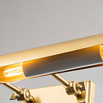 Светильник для картин цвета состаренная латунь с широким плафоном на прямоугольном основании Elstead Lighting варинант исполнения - 2 | Loft Concept в Брянске