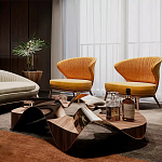 Дизайнерский журнальный стол волнистой формы Nyxacad варинант исполнения - 4 | Loft Concept в Брянске