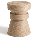 Приставной стол с отделкой из джута Juti D35 см варинант исполнения - 1 | Loft Concept в Брянске