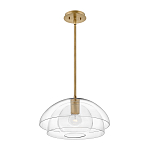 Подвесной светильник с прозрачным двойным стеклянным плафоном в форме купола и внутренней сферой Hinkley варинант исполнения - 10 | Loft Concept в Брянске