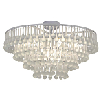 Люстра подвесная круглая с молочными стеклянными подвесками в форме капель Droplet Chandelier варинант исполнения - 2 | Loft Concept в Брянске