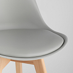 Стул с основой из пластика и мягким сиденьем Arvika Grey варинант исполнения - 7 | Loft Concept в Брянске