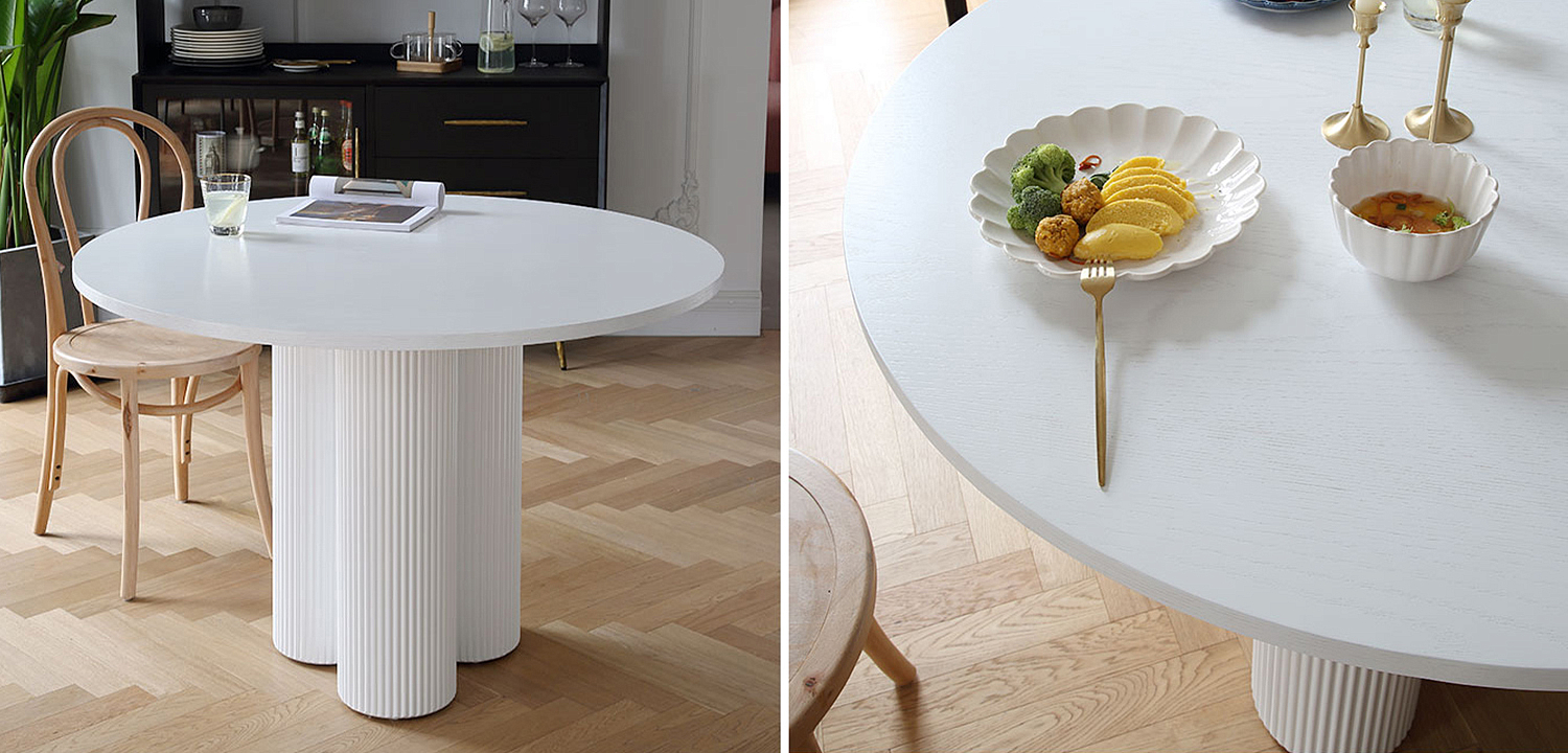 Круглый обеденный стол Hope White Round Dining Table Круглый обеденный стол Hope White Round Dining Table - Loft-Concept в Брянске