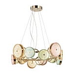 Люстра с плафонами из разноцветного стекла Glass Peonies варинант исполнения - 2 | Loft Concept в Брянске