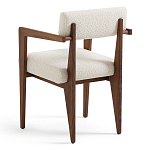 Кресло обеденное Alcove White Boucle из массива ореха варинант исполнения - 4 | Loft Concept в Брянске