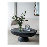 Столик кофейный черного цвета с овальной столешницей и круглым основанием Black Dalmen Table варинант исполнения - 8 | Loft Concept в Брянске