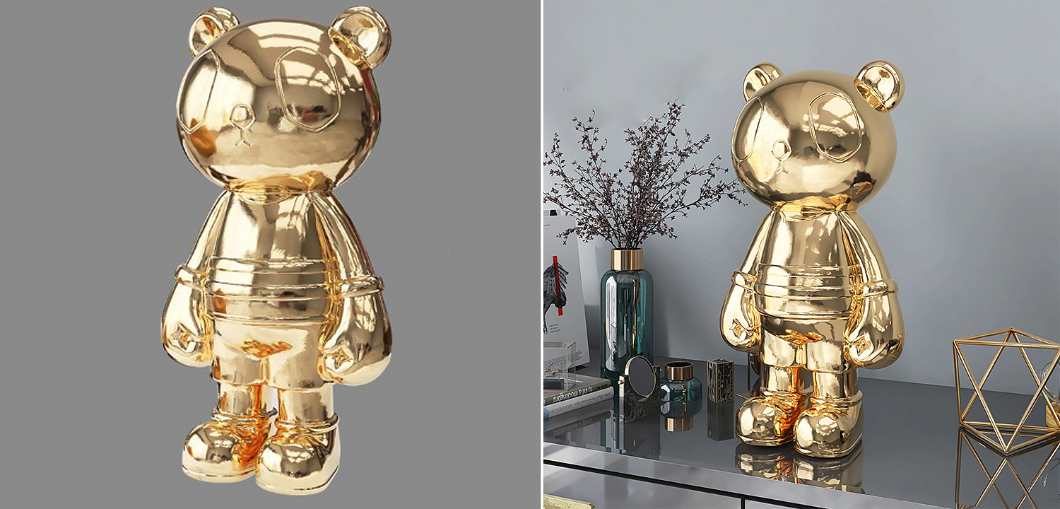 Аксессуар для интерьера Золотая Панда Kanye Bear Takashi Murakami Аксессуар для интерьера Золотая Панда Kanye Bear Takashi Murakami - Loft-Concept в Брянске