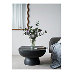 Столик кофейный черного цвета с овальной столешницей и круглым основанием Black Dalmen Table варинант исполнения - 10 | Loft Concept в Брянске