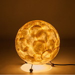 Настольная лампа из перламутра на металлическом каркасе Indonesian Egg варинант исполнения - 4 | Loft Concept в Брянске