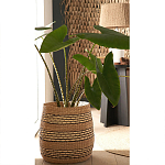 Круглая корзина из плетеного тростника Marjani Wicker Basket варинант исполнения - 3 | Loft Concept в Брянске