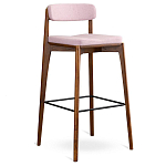 Барный стул из массива ясеня с обивкой из рогожки Elegant Ash варинант исполнения - 2 | Loft Concept в Брянске