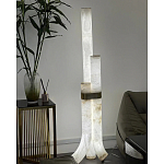 Торшер геометрический с тремя мраморными плафонами Marble Tripod варинант исполнения - 7 | Loft Concept в Брянске