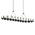 Люстра овальная с круглыми светодиодными источниками света Maxine Light варинант исполнения - 8 | Loft Concept в Брянске