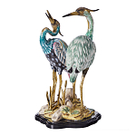 Статуэтка в виде двух птиц из фарфора с бронзовыми элементами Bird of the Garden of Eden варинант исполнения - 3 | Loft Concept в Брянске