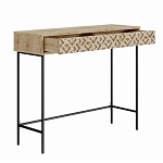 Консоль напольная деревянная с выдвижным ящиком с резным орнаментом HEATON CONSOLE OAK варинант исполнения - 1 | Loft Concept в Брянске