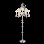 Торшер с 12-ю белыми текстильными абажурами и хрустальными подвесками Lustre Reverie варинант исполнения - 2 | Loft Concept в Брянске