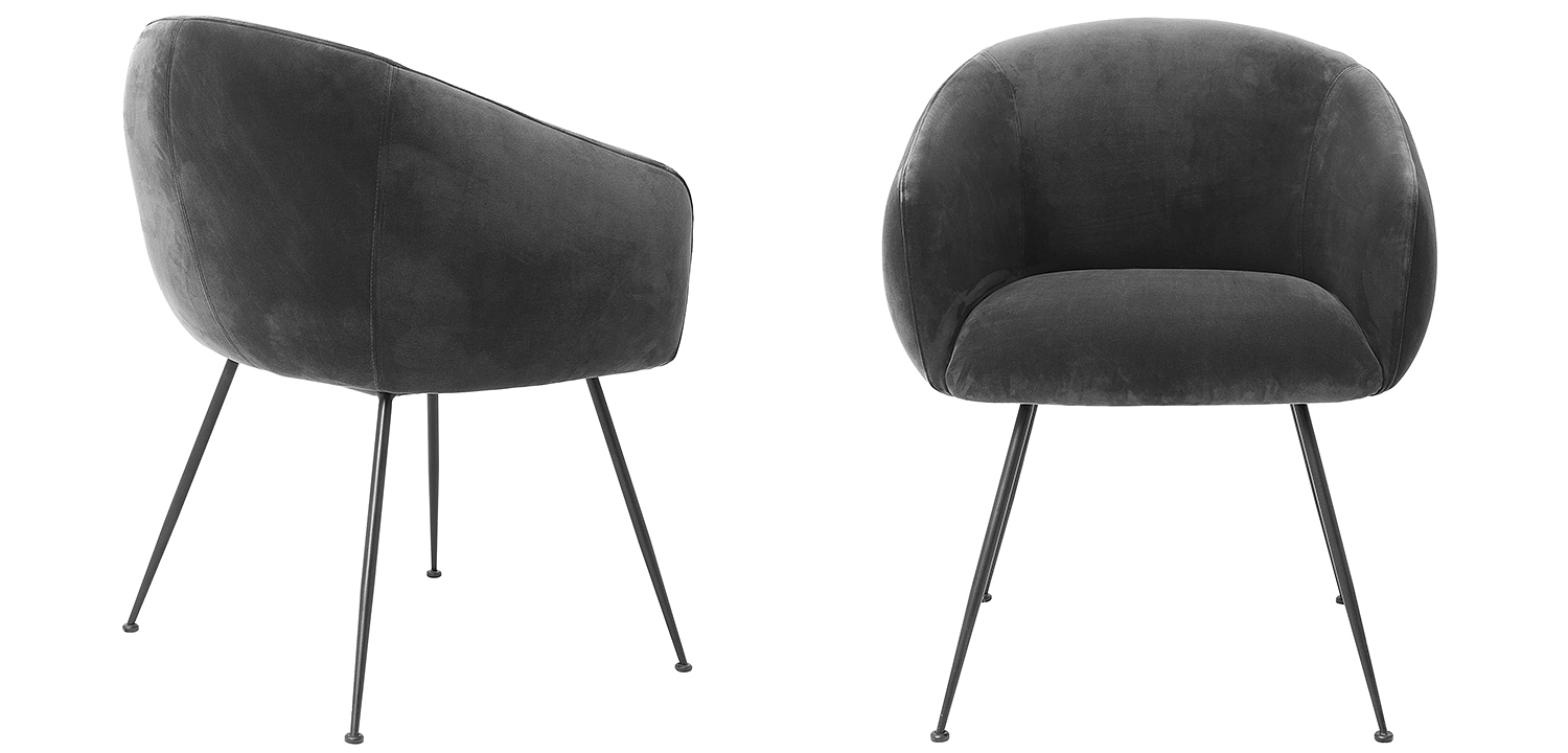 Стул Eichholtz Dining Chair Elbury Dark Grey Стул Eichholtz Dining Chair Elbury Dark Grey - Loft-Concept в Брянске