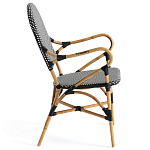 Кресло плетеное из ротанга Ronald Black White Rattan Chair варинант исполнения - 3 | Loft Concept в Брянске
