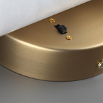 Бра с цилиндрическим плафоном из белого алебастра на круглом основании Латунь Cryptocrystalline Stone варинант исполнения - 3 | Loft Concept в Брянске