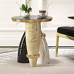 Дизайнерский журнальный стол круглый на 3-х фигурных ножках Cuzadit варинант исполнения - 2 | Loft Concept в Брянске