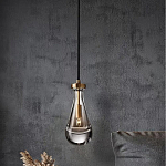 Подвесной светильник в форме капли с прозрачным стеклянным плафоном Dribble варинант исполнения - 1 | Loft Concept в Брянске