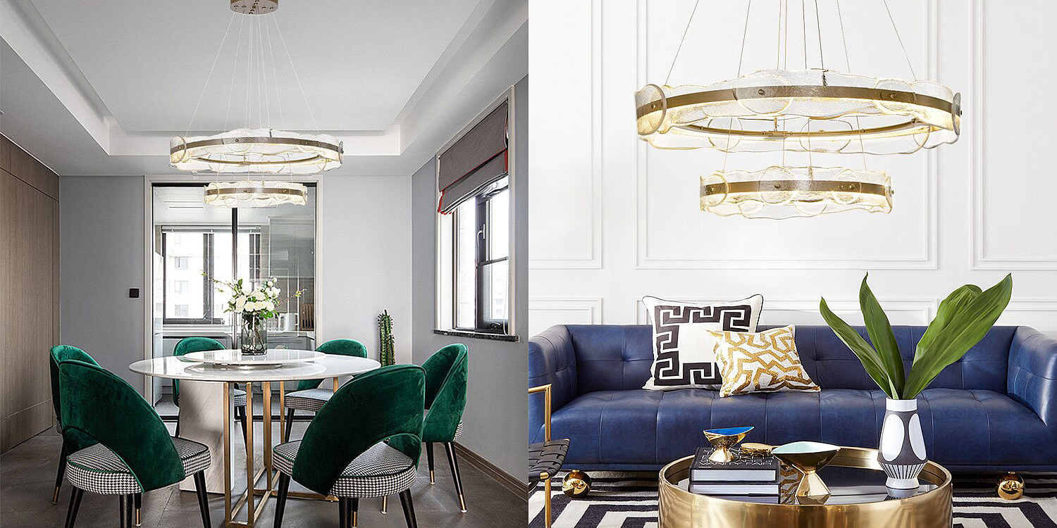 Люстра golden 2 RING horizontal chandelier Люстра golden 2 RING horizontal chandelier - Loft-Concept в Брянске