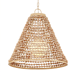 Подвесной светильник в форме колокола из деревянных бусин Wooden Beads варинант исполнения - 3 | Loft Concept в Брянске