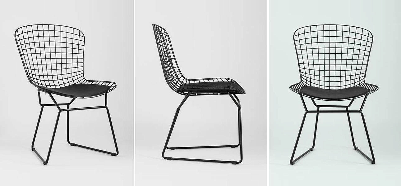 Стул Bertoia Chair Черный Матовый Металл Стул Bertoia Chair Черный Матовый Металл - Loft-Concept в Брянске