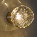 Бра с круглым плафоном из прозрачного стекла с пузырьками воздуха Effervia  варинант исполнения - 11 | Loft Concept в Брянске