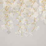 Люстра подвесная золотого цвета с декоративными ветвями и прозрачными рельефными подвесками FAIRYTREE Light варинант исполнения - 8 | Loft Concept в Брянске