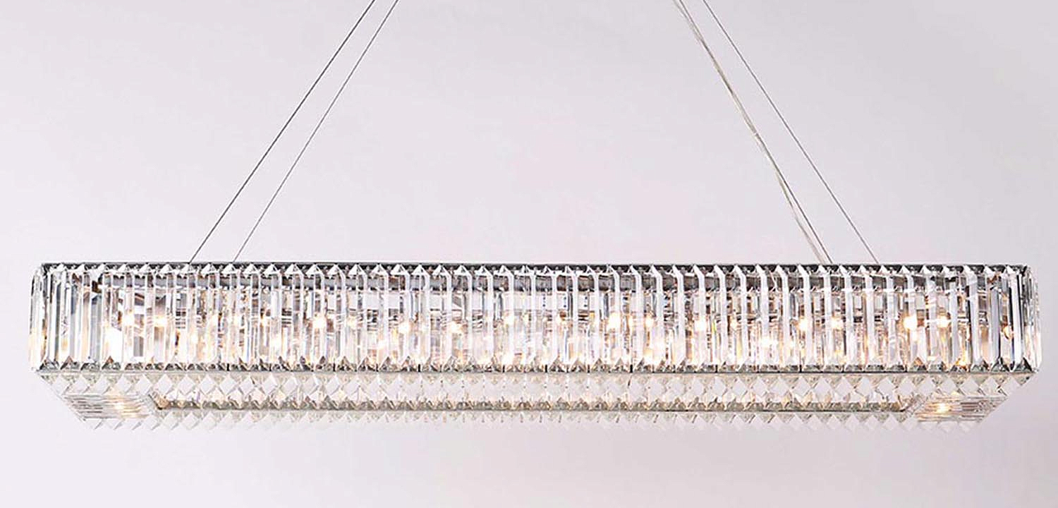 Люстра Darleen Crystal Nickel Rectangular Chandelier Люстра Darleen Crystal Nickel Rectangular Chandelier - Loft-Concept в Брянске