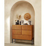 Комод с геометрическим рисунком на ящиках Anders Dark Wood варинант исполнения - 5 | Loft Concept в Брянске