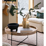 Журнальный стол с круглой деревянной столешницей Urban Style Space варинант исполнения - 5 | Loft Concept в Брянске