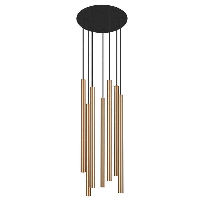 Светильник Trumpet Disk Gold 7 плафонов Золотой в Брянске | Loft Concept 
