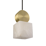 Подвесной светильник с квадратным мраморным плафоном Marble square варинант исполнения - 3 | Loft Concept в Брянске