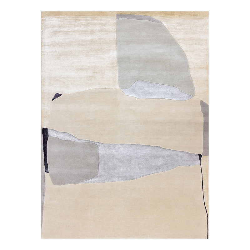 Ковер шелк Manhattan Wool Silk Carpet VI Серый Бежевый в Брянске | Loft Concept 