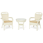 Комплект террасный из ротанга Eloise белый варинант исполнения - 1 | Loft Concept в Брянске