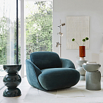 Полукруглое мягкое кресло Halle Green Armchair варинант исполнения - 8 | Loft Concept в Брянске