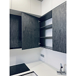 Угловой кухонный гарнитур Жемчужный белый Серый Clarke Kitchen Set White Grey варинант исполнения - 11 | Loft Concept в Брянске