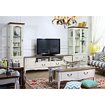 ТВ-тумба в стиле прованс из массива дерева Montmartre Wooden Provence TV Stand варинант исполнения - 3 | Loft Concept в Брянске