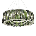Круглая люстра с хрустальными подвесками Crystal Art Chrome Green Chandelier 12 варинант исполнения - 2 | Loft Concept в Брянске