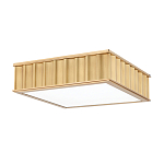 Потолочный светильник квадратный с гофрированным латунным абажуром Millennium варинант исполнения - 1 | Loft Concept в Брянске