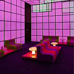 Дизайнерский кофейный стол на круглых ножках Poltronova T02 Pink Coffee Table варинант исполнения - 7 | Loft Concept в Брянске