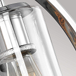 Бра цвета хром с круглой рамой и цилиндрическим прозрачным стеклянным плафоном на прямоугольном основании Feiss варинант исполнения - 5 | Loft Concept в Брянске