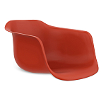 Стул пластиковый красного цвета на колесиках с подъемно-поворотным механизмом Eames Red варинант исполнения - 2 | Loft Concept в Брянске