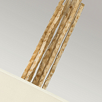 Люстра подвесная с широким белым текстильным абажуром и вертикальными декоративными элементами Hinkley варинант исполнения - 5 | Loft Concept в Брянске