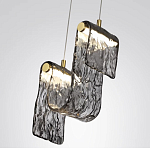 Подвесной светильник волнистой формы из фактурного стекла Wave варинант исполнения - 10 | Loft Concept в Брянске