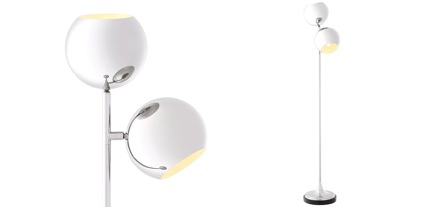 Торшер Eichholtz Floor Lamp Compton Nickel Торшер Eichholtz Floor Lamp Compton Nickel - Loft-Concept в Брянске