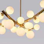Люстра подвесная фигурная с белыми лампами в форме шара Felicitat варинант исполнения - 2 | Loft Concept в Брянске